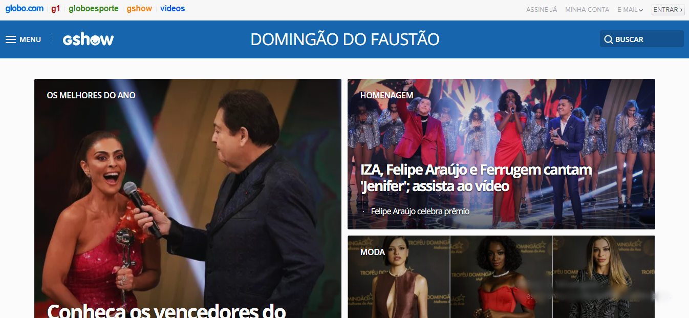 Site Oficial do Domingão do Faustão