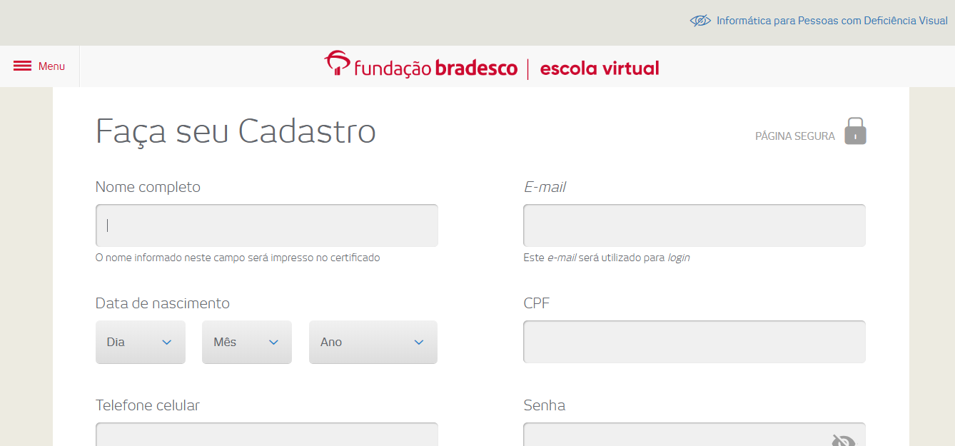 Site Oficial Fundação Bradesco
