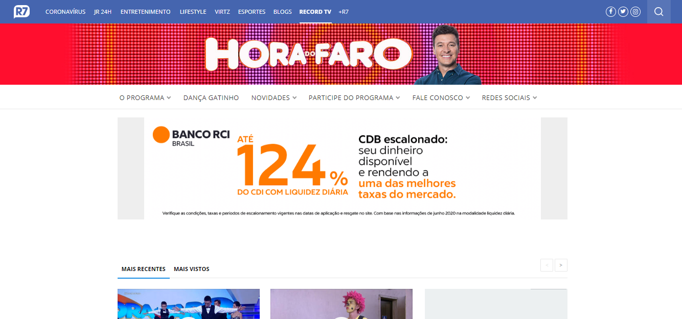 Site Oficial do Programa Hora do Faro