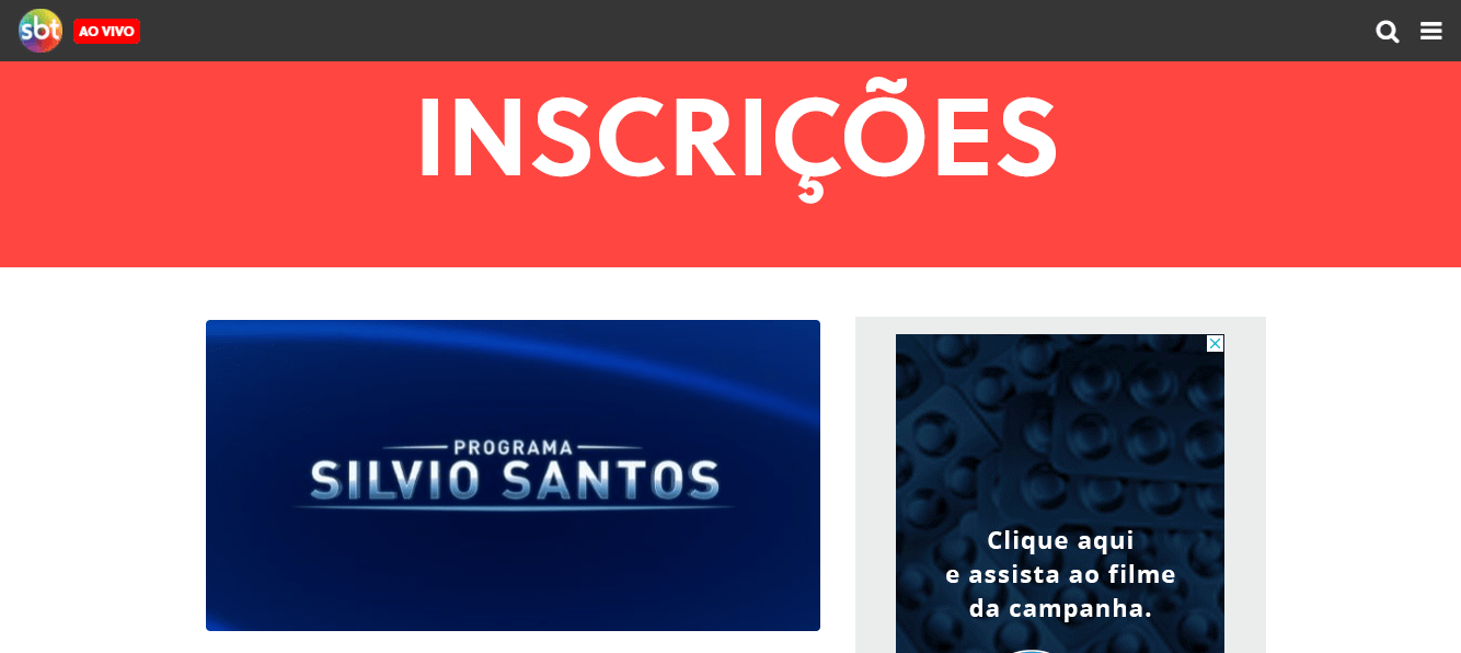 Inscrições Imitadores Silvio Santos 2021